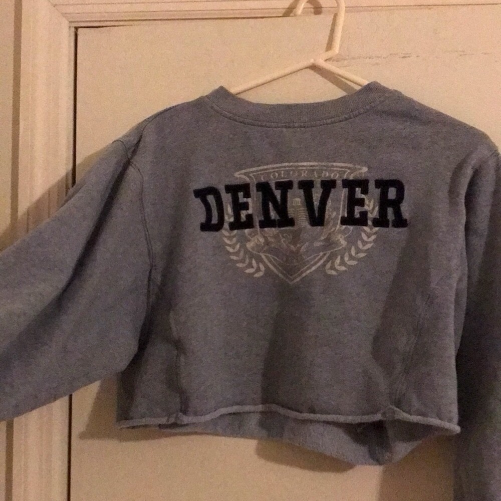 Light blue DENVER cropped sweater